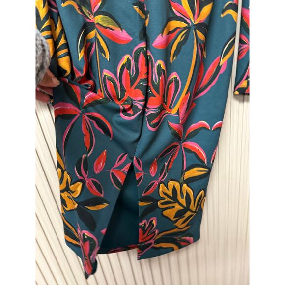 ALEXIA ADMOR Ocean Flare Sleeve Midi Dress In Multi Size S - Picture 5 of 14